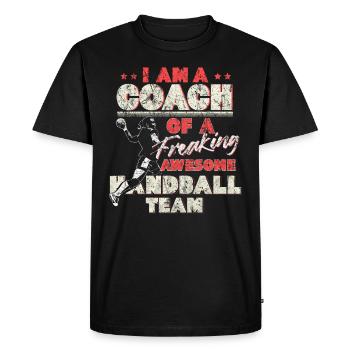 Entraîneur de handball - T-shirt Premium bio Homme - noir - Devant - Nico (187cm)