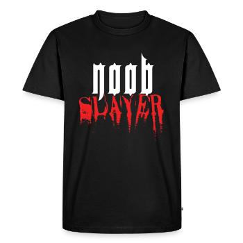 Noob Slayer - Cadeau Gamer Geek Freak Gamer - T-shirt Premium bio Homme - noir - Devant - Nico (187cm)
