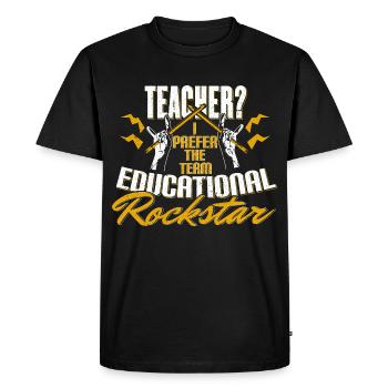 Professeur enseignant - T-shirt Premium bio Homme - noir - Devant - Nico (187cm)