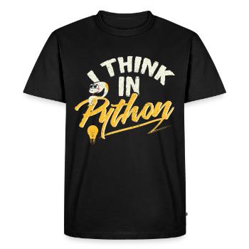 Python Programmierer - Men's Premium Organic T-Shirt - black - Front - Nico (187cm)