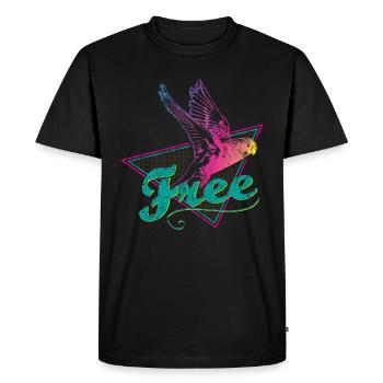 perruche - T-shirt Premium bio Homme - noir - Devant - Nico (187cm)