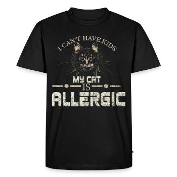 chat - T-shirt Premium bio Homme - noir - Devant - Nico (187cm)