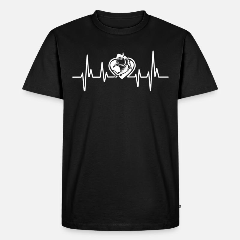 Haifisch - Männer Premium Bio T-Shirt - Schwarz
