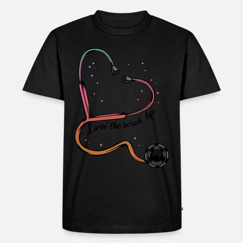 Krankenschwester - Männer Premium Bio T-Shirt - Schwarz