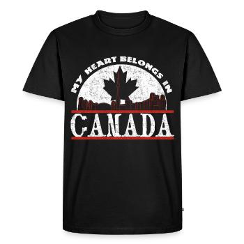 Canada - T-shirt Premium bio Homme - noir - Devant - Nico (187cm)