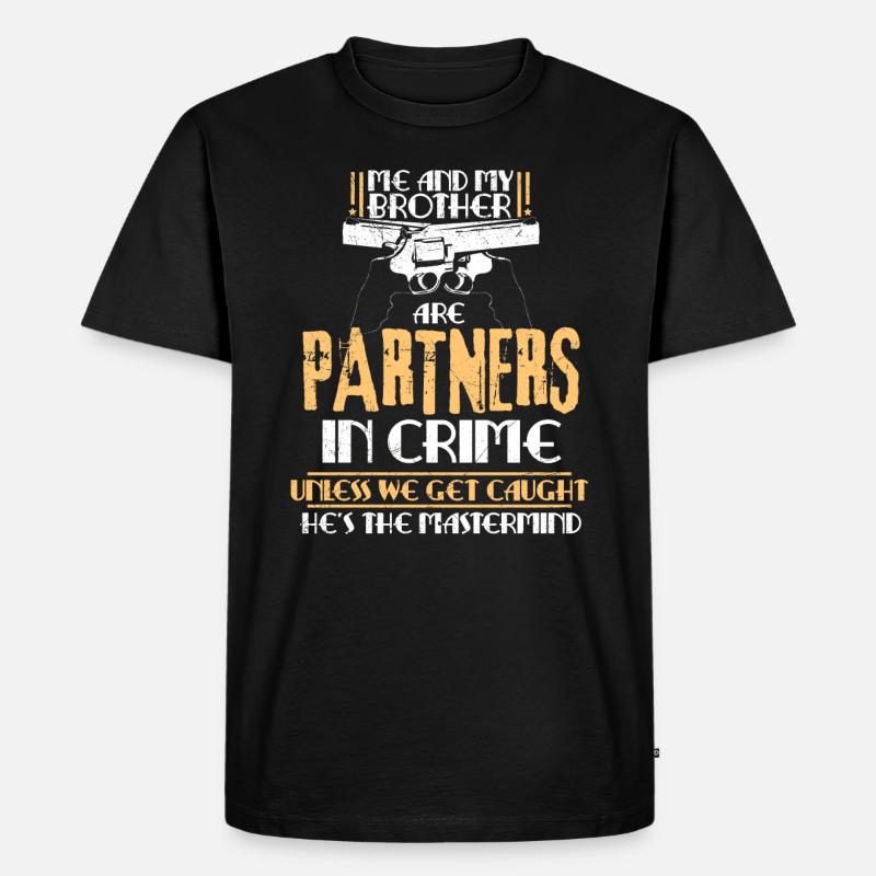 Bruder Brüder Geschenk - Männer Premium Bio T-Shirt - Schwarz