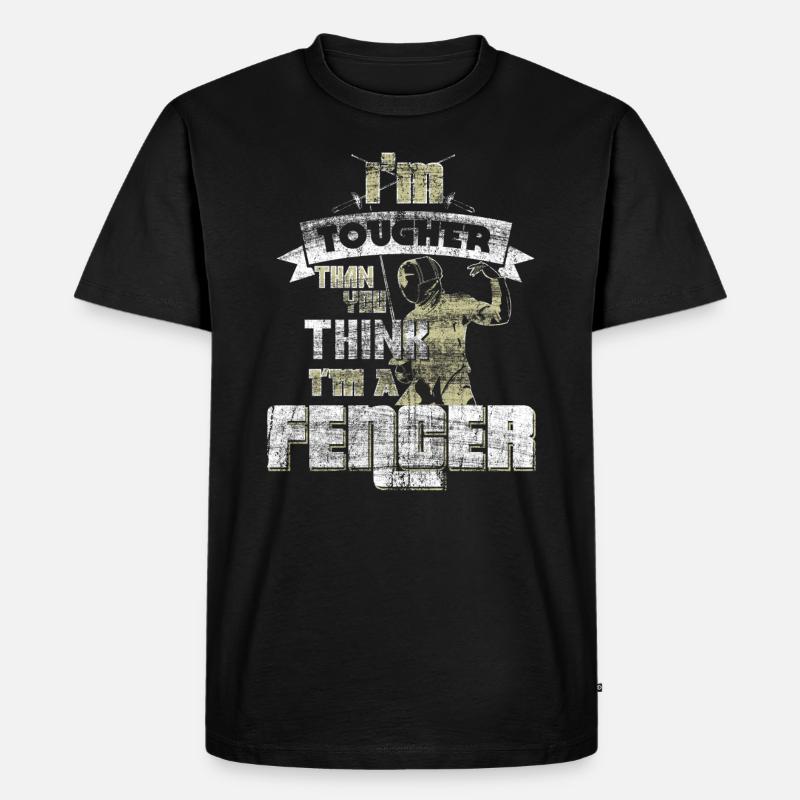 Fechter Geschenk Hobby - Männer Premium Bio T-Shirt - Schwarz