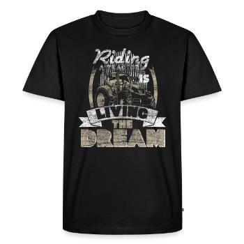 Tracteur agricole bulldog - T-shirt Premium bio Homme - noir - Devant - Nico (187cm)