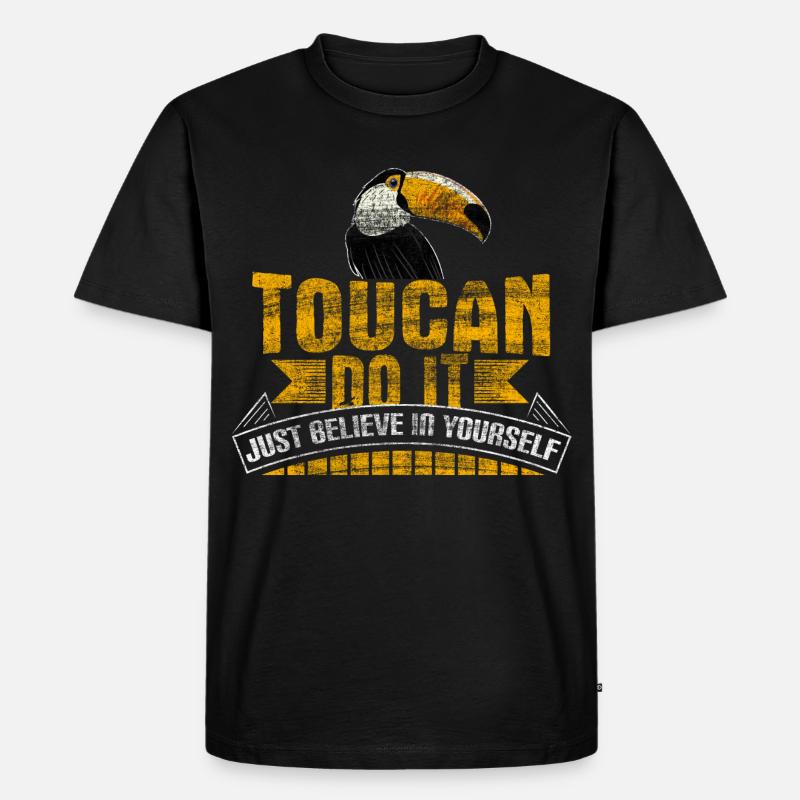 Tukan Urlaub Geschenkidee - Männer Premium Bio T-Shirt - Schwarz