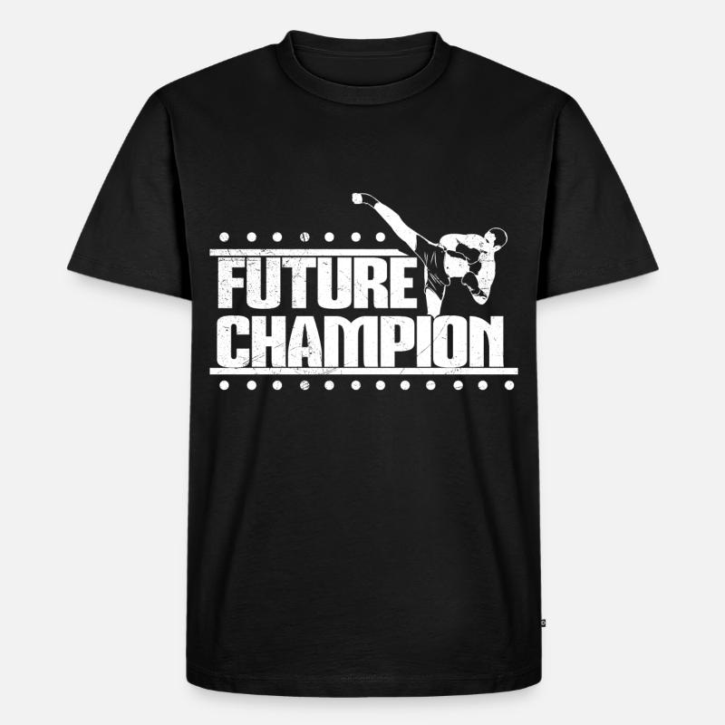 Kickboxen Sport Geschenkidee - Männer Premium Bio T-Shirt - Schwarz