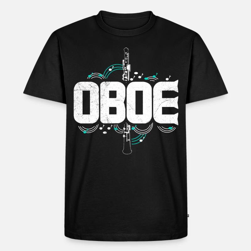 Oboe Oboist Konzert Geschenkidee - Männer Premium Bio T-Shirt - Schwarz