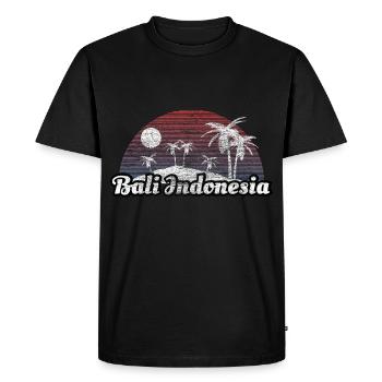 Bali Indonesia sea gift idea - Men's Premium Organic T-Shirt - black - Front - Nico (187cm)