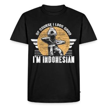 Indonesia Borneo birthplace - Men's Premium Organic T-Shirt - black - Front - Nico (187cm)