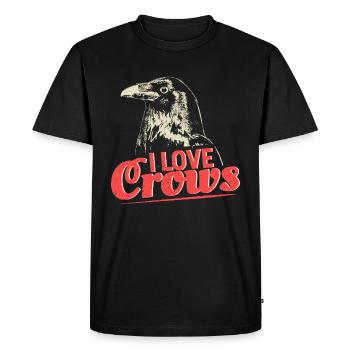 Oiseau âme corbeau - T-shirt Premium bio Homme - noir - Devant - Nico (187cm)