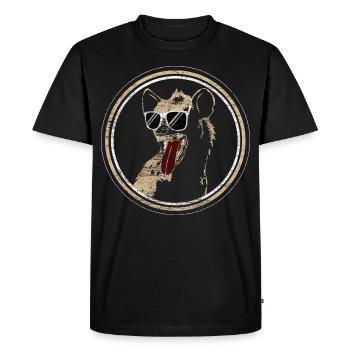 Hyena Laughing Predator - Men's Premium Organic T-Shirt - black - Front - Nico (187cm)