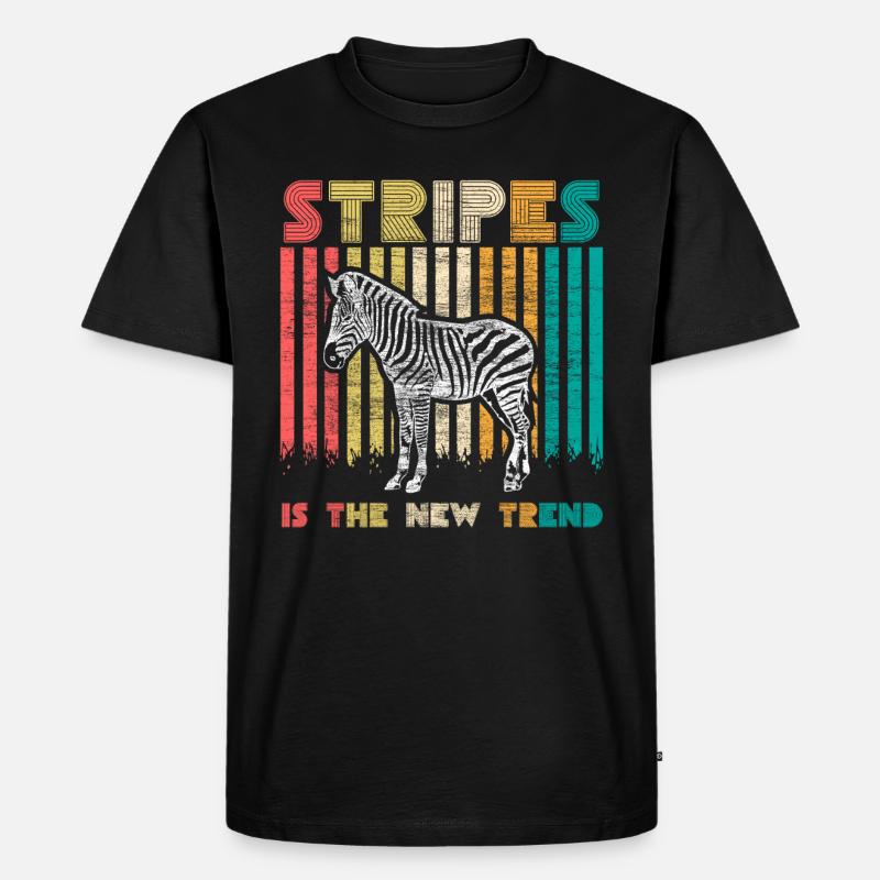 Zebra Afrika Tier Geschenkidee - Männer Premium Bio T-Shirt - Schwarz