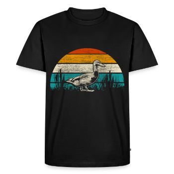 Duck Feeding Animals Gift - Men's Premium Organic T-Shirt - black - Front - Nico (187cm)