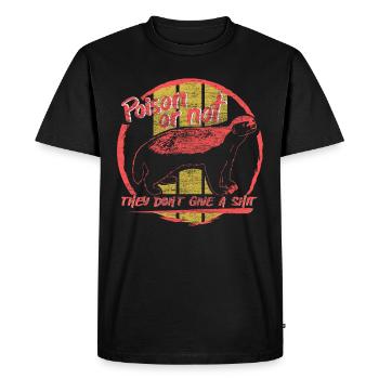 Badger Winter Animals - Men's Premium Organic T-Shirt - black - Front - Nico (187cm)