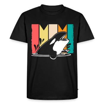 Protection des animaux marins Orca - T-shirt Premium bio Homme - noir - Devant - Nico (187cm)