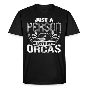 Orques animaux cadeau - T-shirt Premium bio Homme - noir - Devant - Nico (187cm)