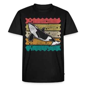 Orca Baleines Océans Idée de cadeau - T-shirt Premium bio Homme - noir - Devant - Nico (187cm)