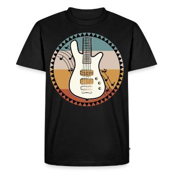 Basse guitare guitare électrique musique - T-shirt Premium bio Homme - noir - Devant - Nico (187cm)