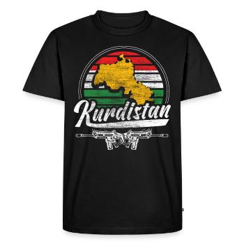 Kurdistan Freedom Gift Idea - Men's Premium Organic T-Shirt - black - Front - Nico (187cm)