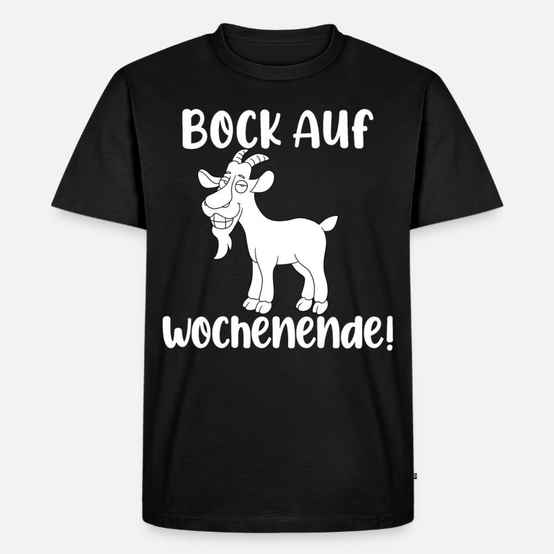 Bock Auf Wochenende - Männer Premium Bio T-Shirt - Schwarz