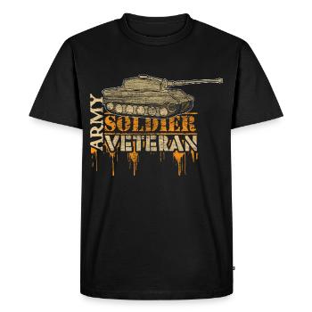 Soldats de char Soldat professionnel - T-shirt Premium bio Homme - noir - Devant - Nico (187cm)