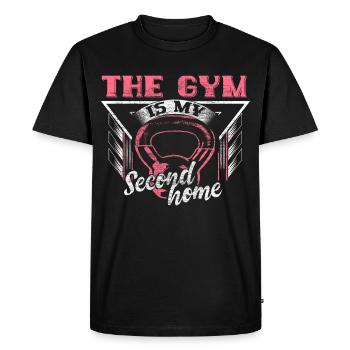 Girl Fitness Figure - Men's Premium Organic T-Shirt - black - Front - Nico (187cm)