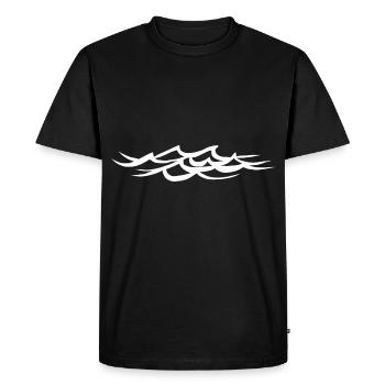 vague surf surf mer mer vagues cadeau - T-shirt Premium bio Homme - noir - Devant - Nico (187cm)