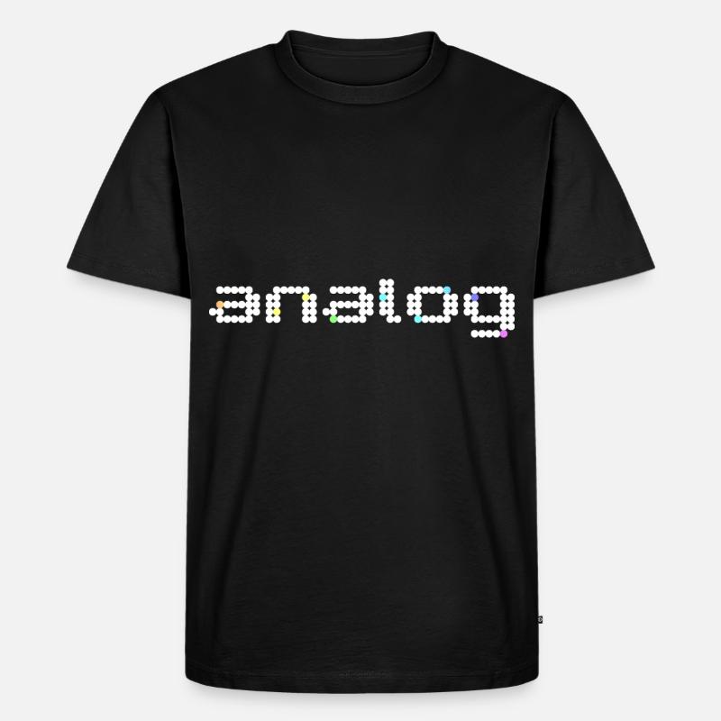 analog 2 white - Männer Premium Bio T-Shirt - Schwarz