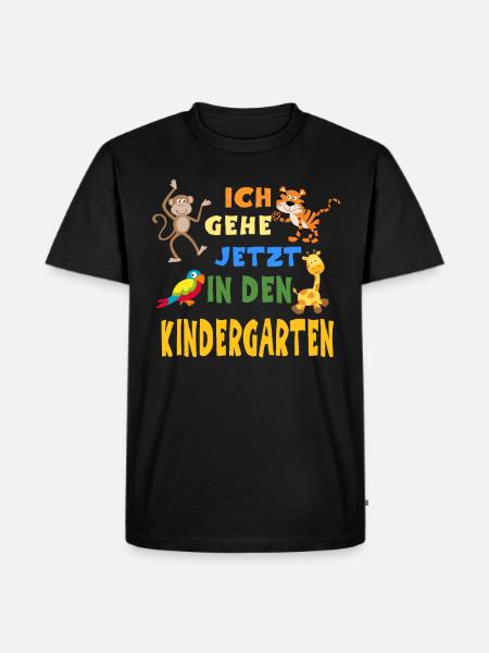Børnehave kita zoo abe tiger giraf papegøje - Herre Premium økologisk T-shirt - sort