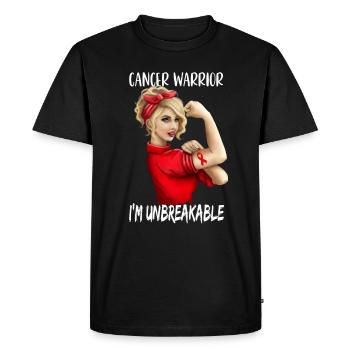 Krebs Kämpferin Rote Schleife Geschenk - Männer Premium Bio T-Shirt - Schwarz - Vorne - Nico (187cm)