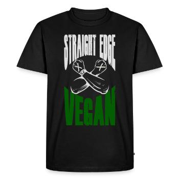 Straight Edge Vegan - T-shirt Premium bio Homme - noir - Devant - Nico (187cm)