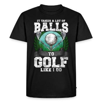 Golf golfeur cadeau drôle de dire - T-shirt Premium bio Homme - noir - Devant - Nico (187cm)