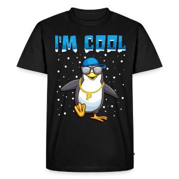 Cadeau de pingouins pingouin hip hop cool - T-shirt Premium bio Homme - noir - Devant - Nico (187cm)