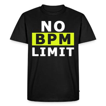 NO BPM Limit Rave Techno Party Berlin EDM Electro - Men's Premium Organic T-Shirt - black - Front - Nico (187cm)