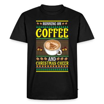 Ugly Christmas Christmas Coffee Coffee Cup - Men's Premium Organic T-Shirt - black - Front - Nico (187cm)