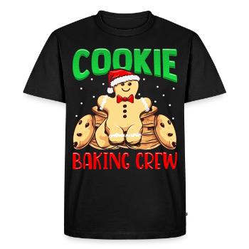 Cookie Baking Team Gingerbread Man Baking Cookies - Men's Premium Organic T-Shirt - black - Front - Nico (187cm)