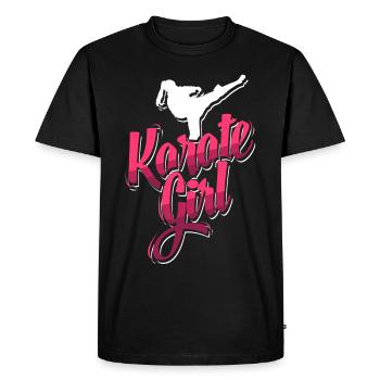 Fille de karaté - T-shirt Premium bio Homme - noir - Devant - Nico (187cm)