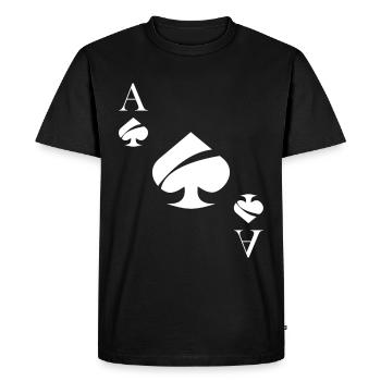 Ace of Spades - Men's Premium Organic T-Shirt - black - Front - Nico (187cm)
