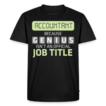 Accountant Accountant Tax Advisor - Men's Premium Organic T-Shirt - black - Front - Nico (187cm)