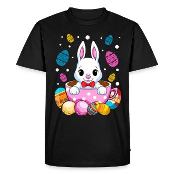 Easter Bunny Bunny Easter Bunny Easter Chocolate Eggs - Men's Premium Organic T-Shirt - black - Front - Nico (187cm)
