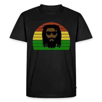 Rasta - Dreadlock - Raggae Rasta - T-shirt Premium bio Homme - noir - Devant - Nico (187cm)