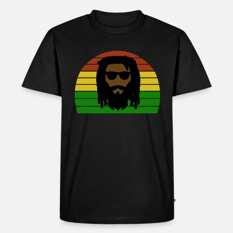 Rasta - Dreadlock - Raggae Rasta - Männer Premium Bio T-Shirt - Schwarz