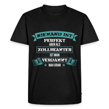 Zoll Zollbeamter Geschenk Zollamt - Männer Premium Bio T-Shirt - Schwarz - Vorne - Nico (187cm)