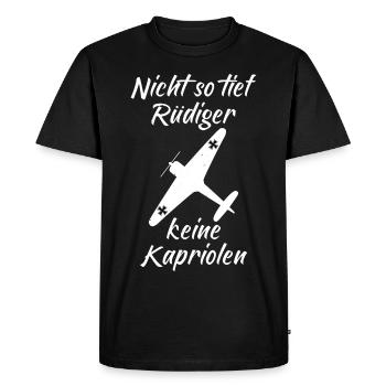 Pas si profond Rüdiger pas de cadeau de câpres - T-shirt Premium bio Homme - noir - Devant - Nico (187cm)