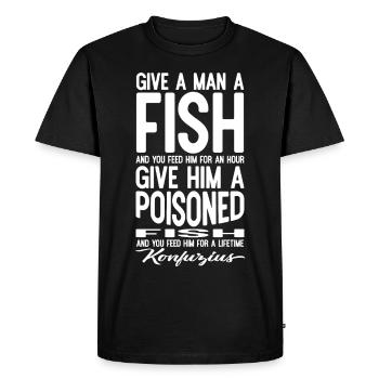 Nonsense saying confucius funny funny humor - Men's Premium Organic T-Shirt - black - Front - Nico (187cm)