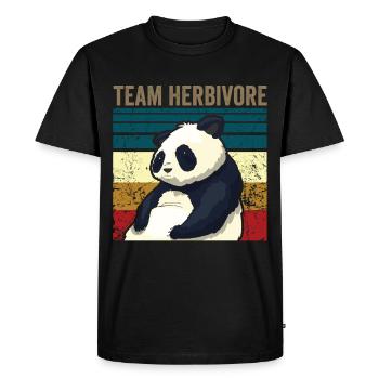 ÉQUIPE VINTAGE HERBIVORE - T-shirt Premium bio Homme - noir - Devant - Nico (187cm)